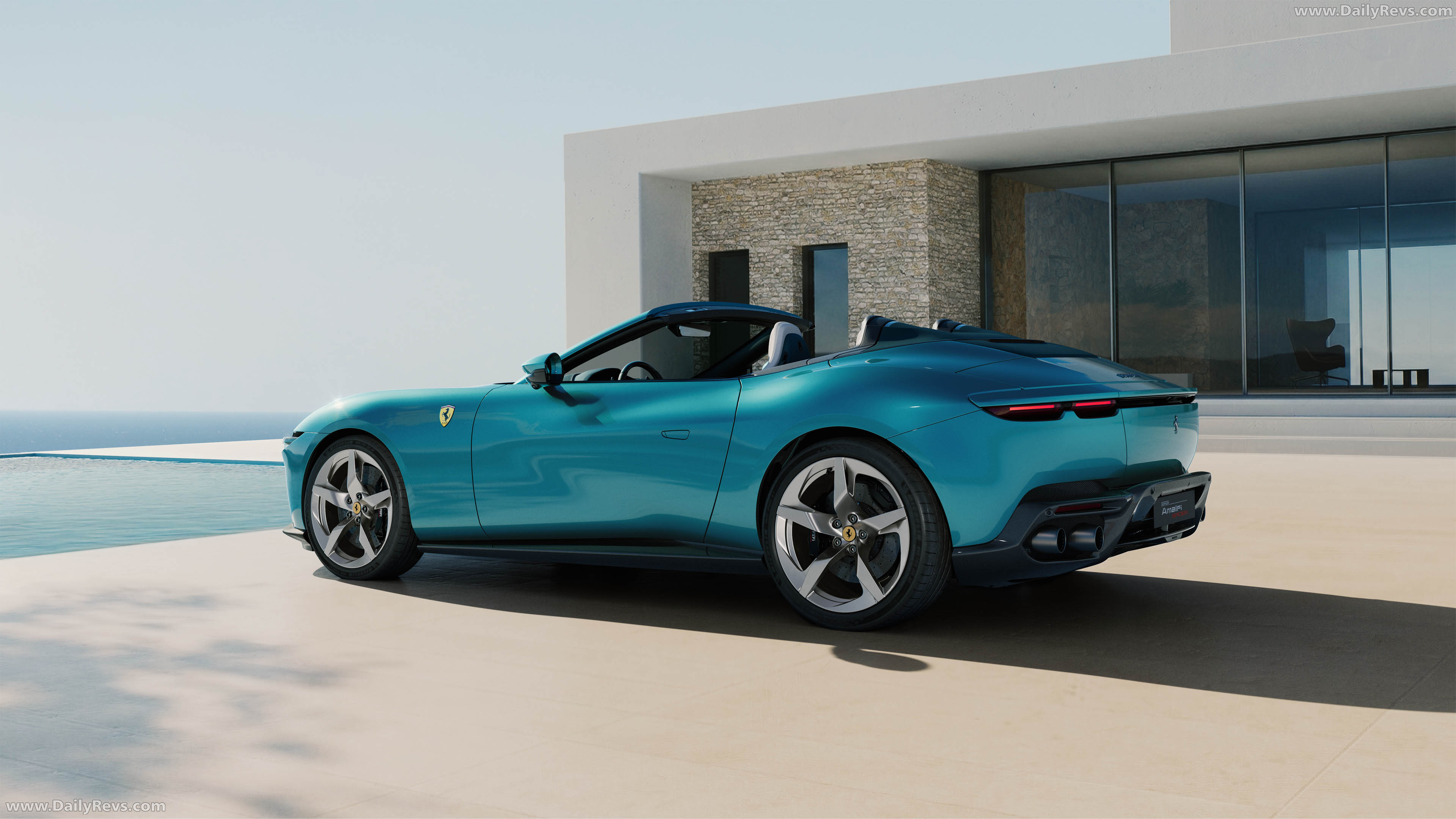 2027 Ferrari Amalfi Spider Verde Costiera Rear View