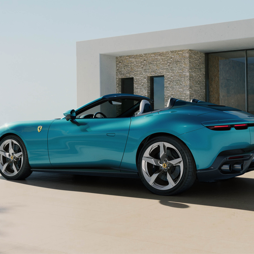 2027 Ferrari Amalfi Spider Verde Costiera Rear View