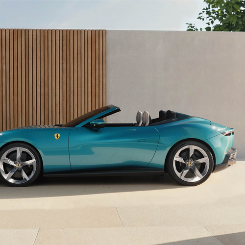 2027 Ferrari Amalfi Spider Verde Costiera Side View