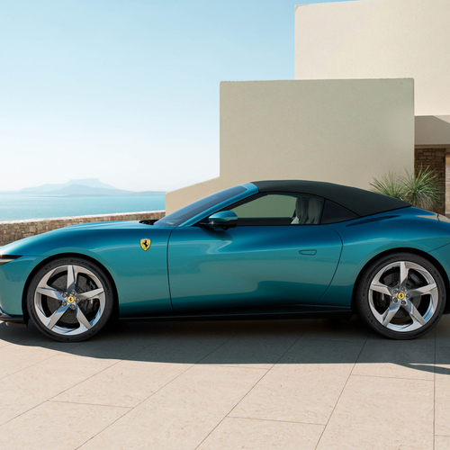 2027 Ferrari Amalfi Spider Verde Costiera Side View