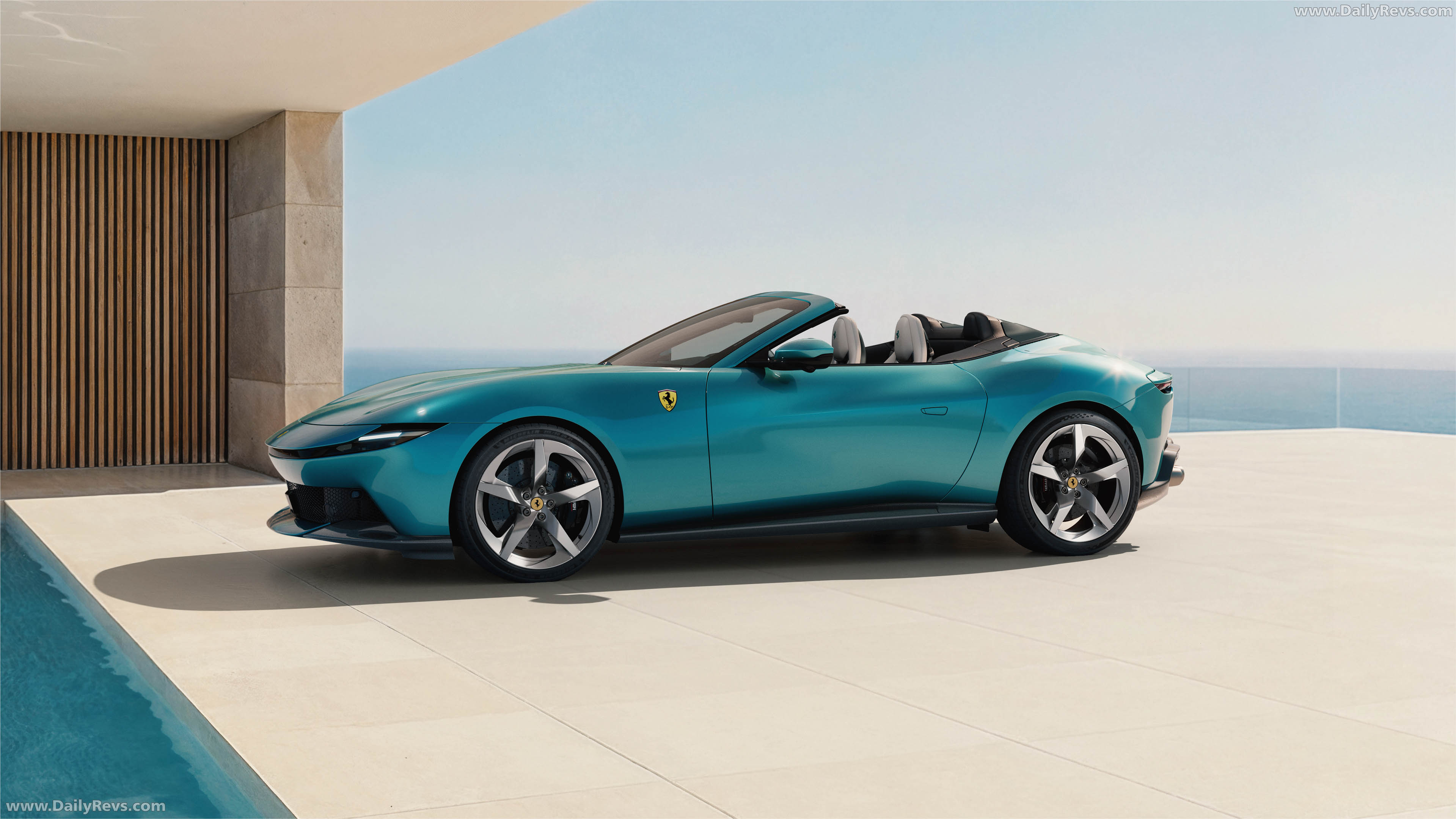 2027 Ferrari Amalfi Spider Verde Costiera Side View