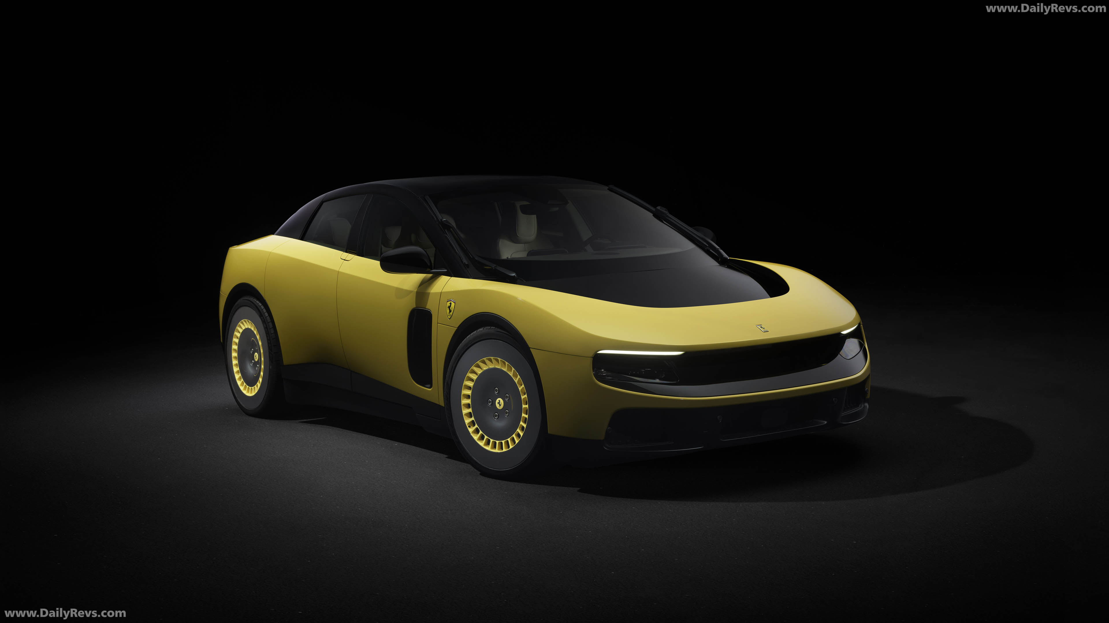 2027 Ferrari Luce Giallo Luce Front View