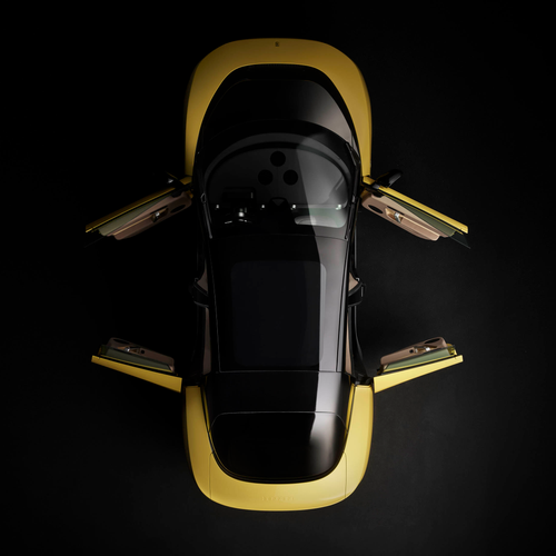 2027 Ferrari Luce Giallo Luce Top View