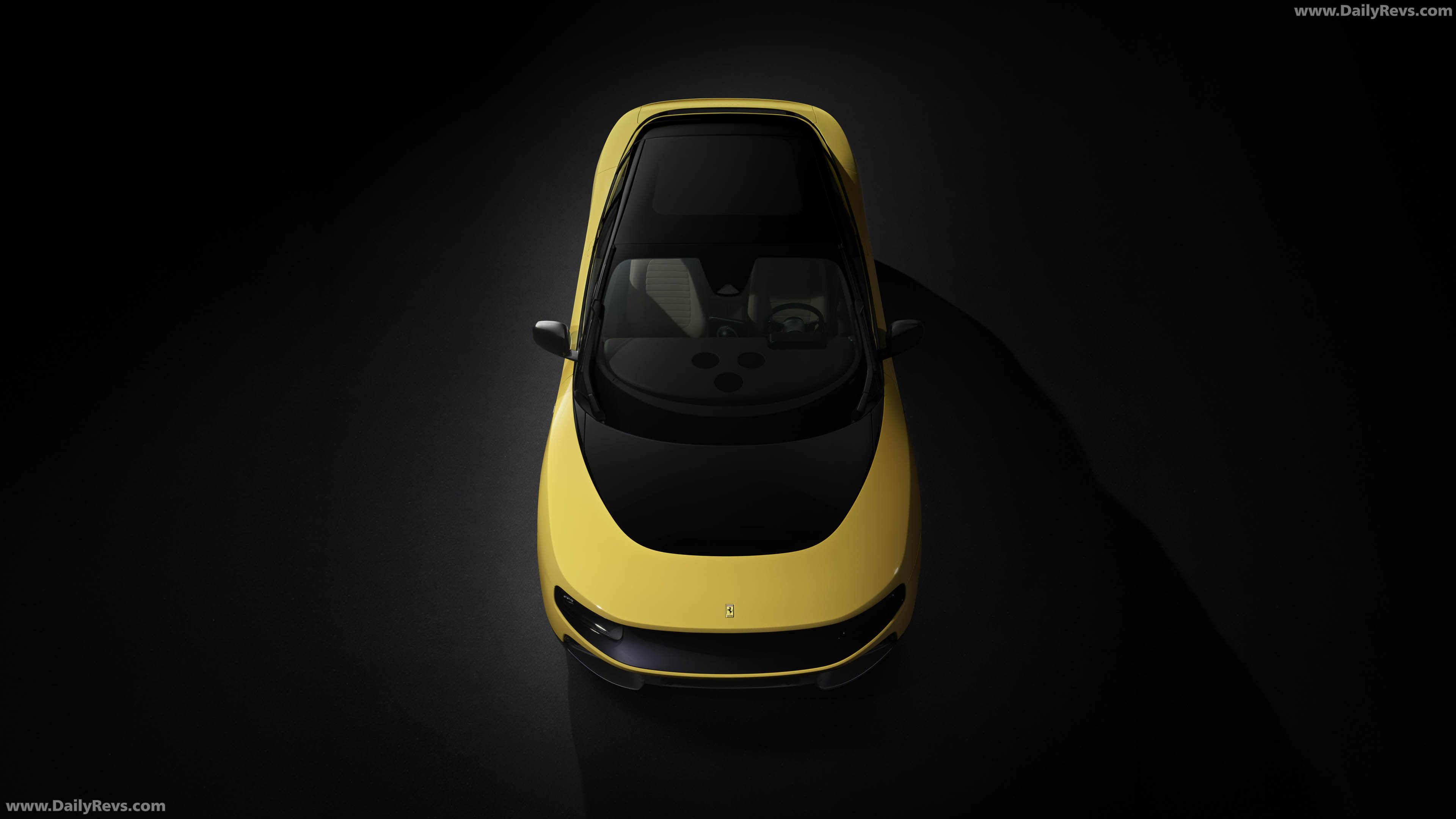 2027 Ferrari Luce Giallo Luce Top View