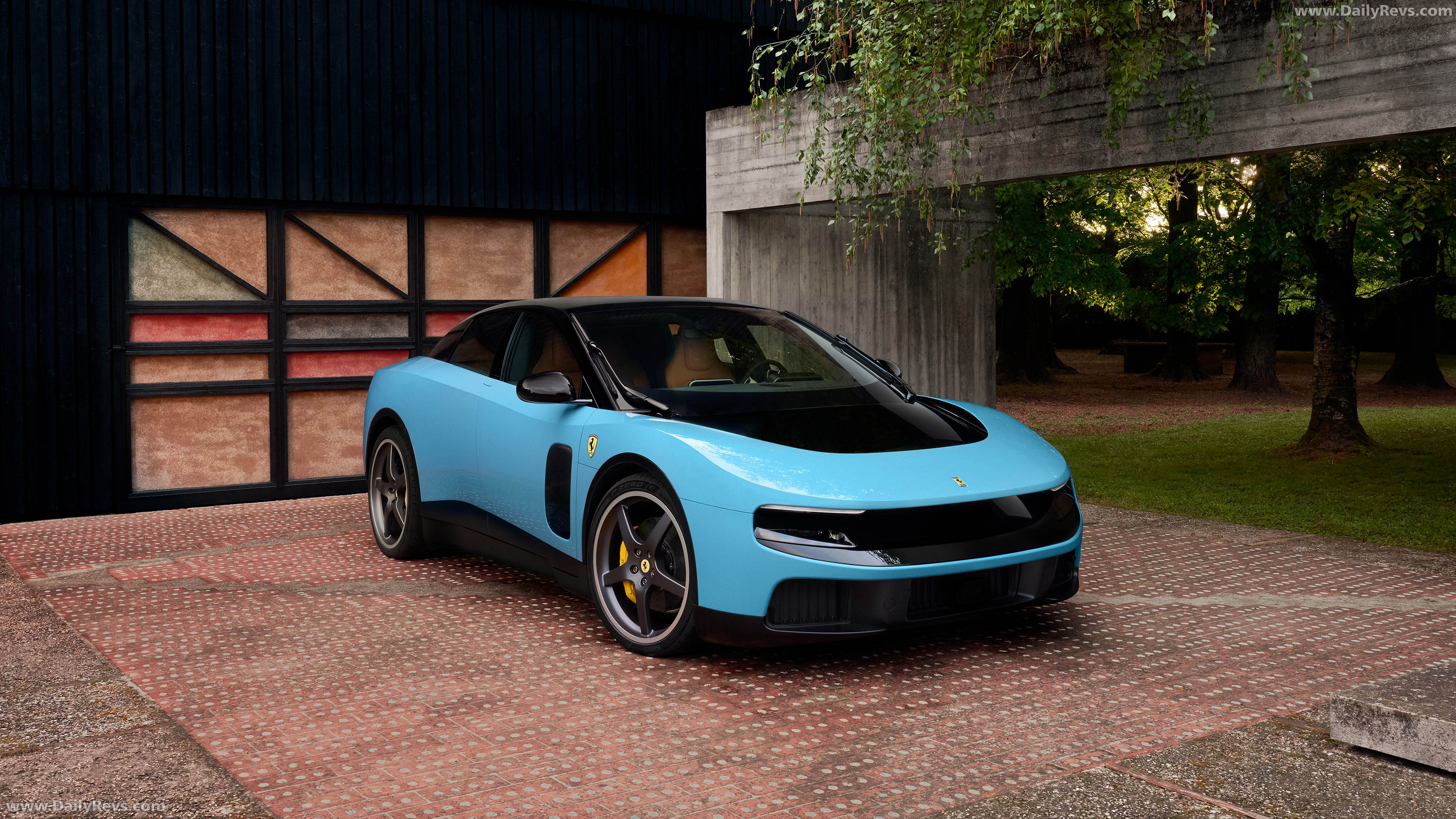 2027 Ferrari Luce Azzurro la Plata Front View