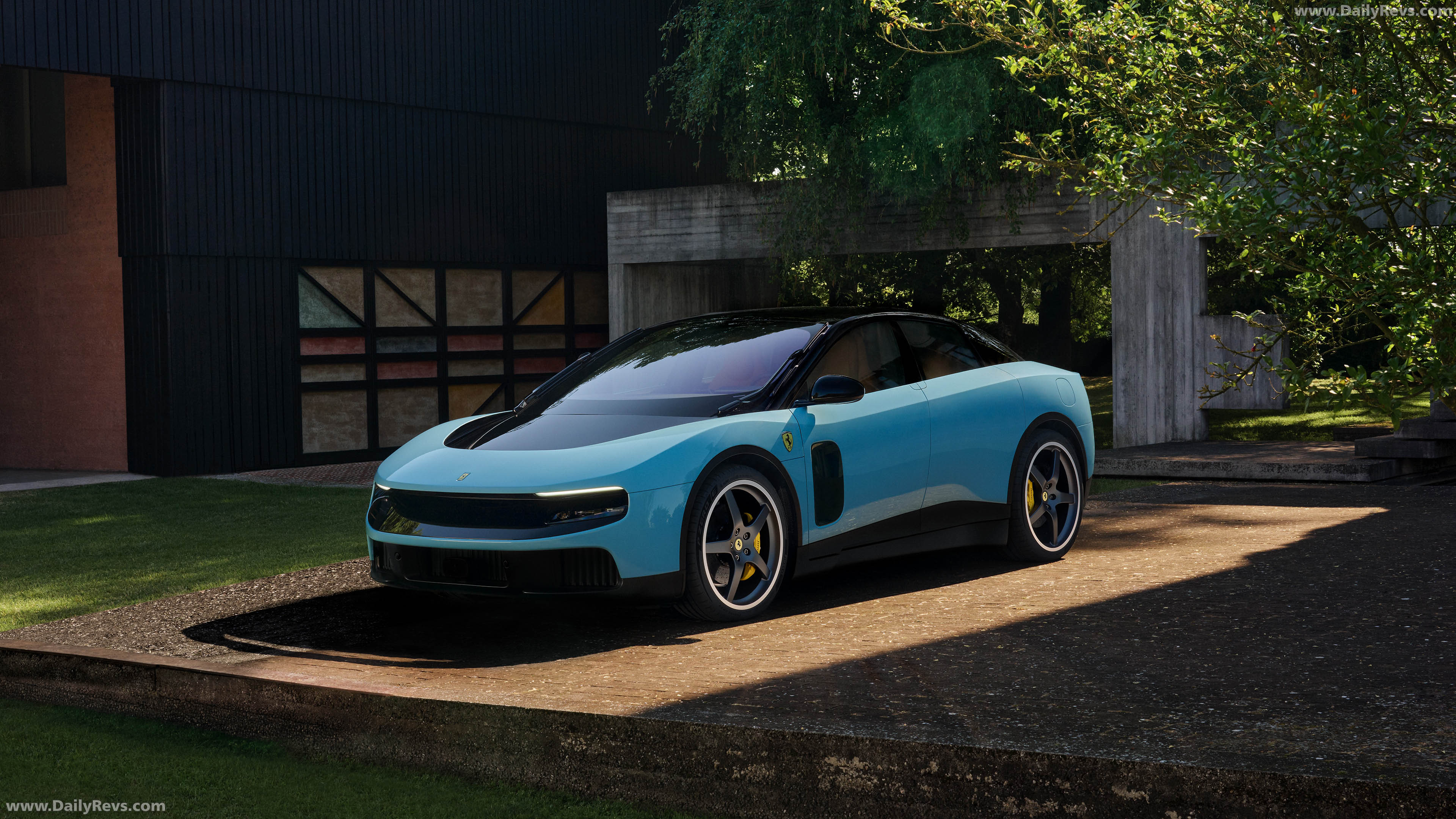 2027 Ferrari Luce Azzurro la Plata Front View