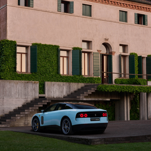 2027 Ferrari Luce Azzurro la Plata Rear View