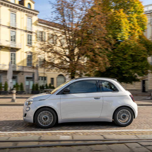2026 Fiat 500 Hybrid La Prima Side View
