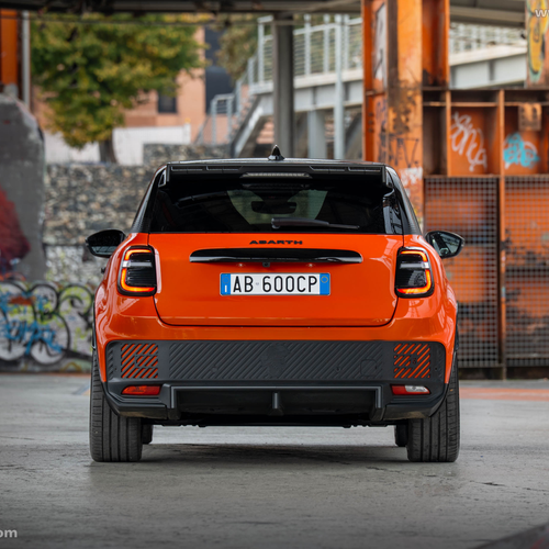 2025 Fiat Abarth 600e Competizione Rear View