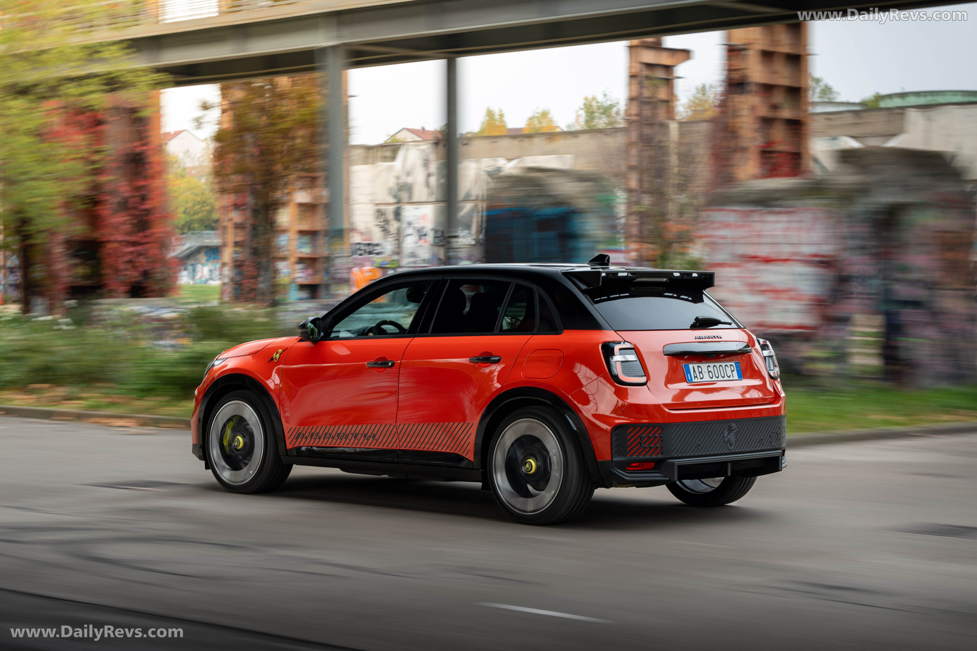 2025 Fiat Abarth 600e Competizione Rear View