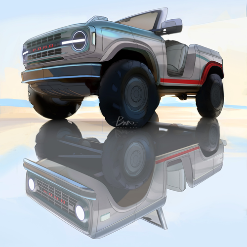2025 Ford Bronco Roadster Concept Sketches