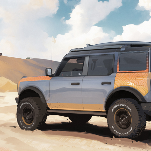 2025 Ford Bronco Silver Lake Dunes Project Sketches
