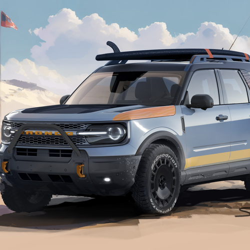 2025 Ford Bronco Sport Silver Lake Dunes Project Sketches