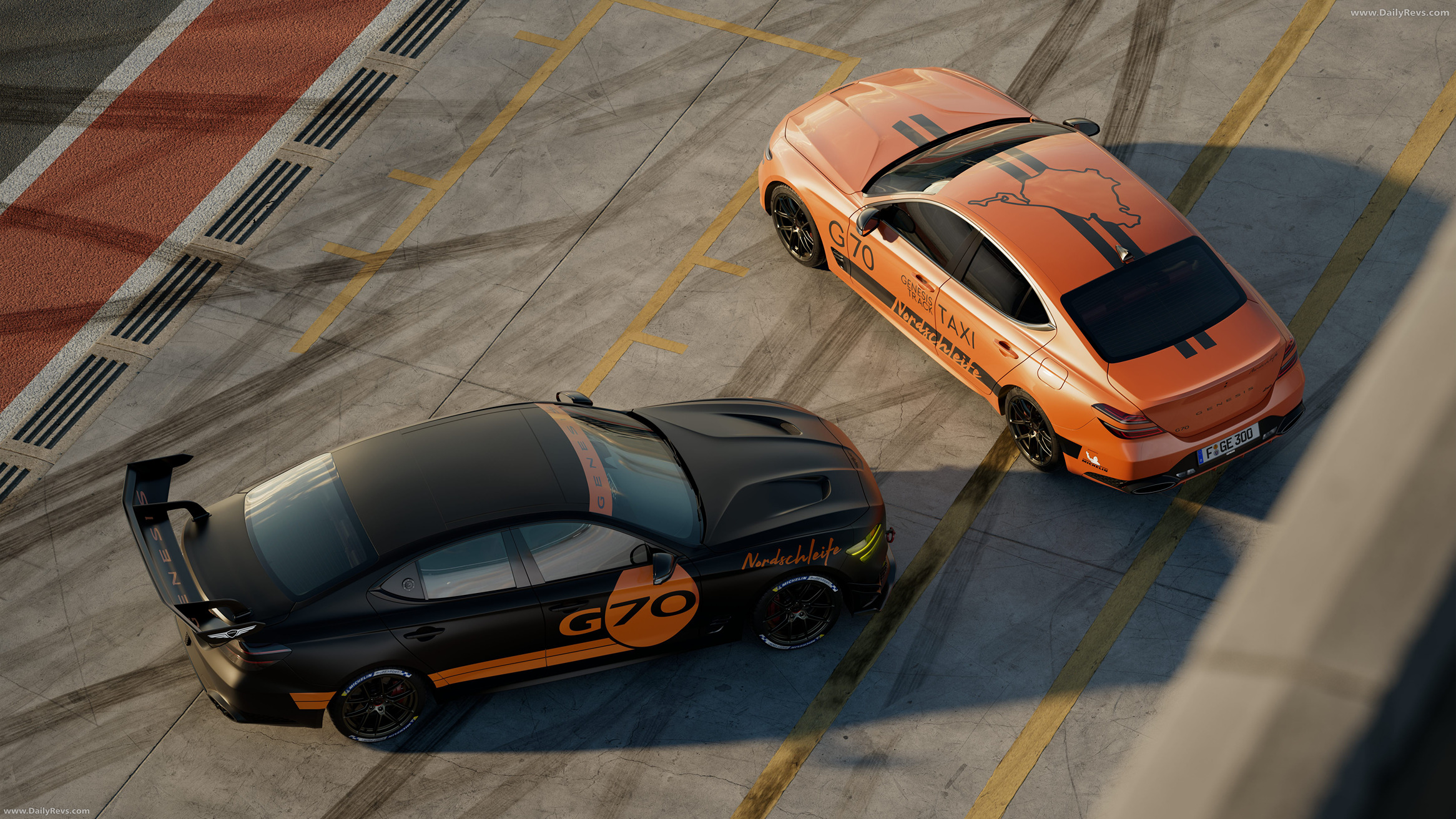 2025 Genesis G70 Track Day Concept Top View