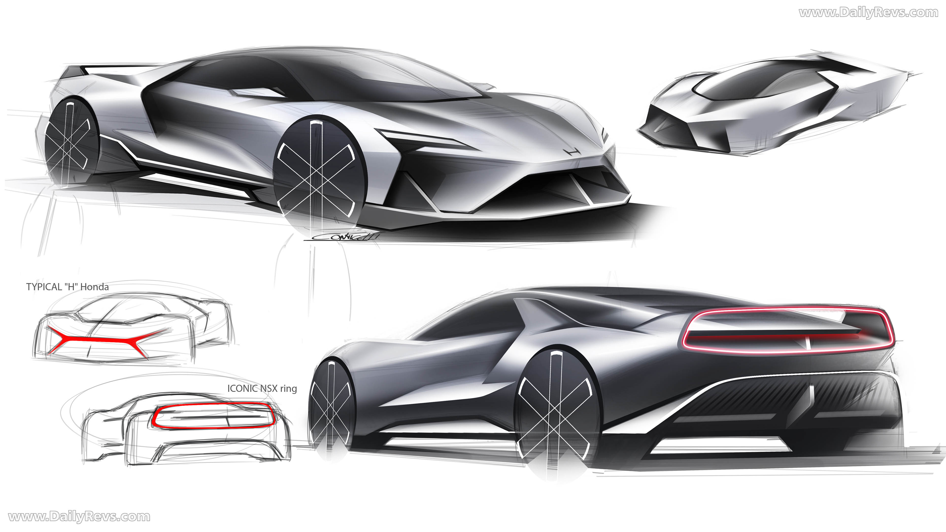 2027 Honda NSX Tribute by Italdesign Sketches