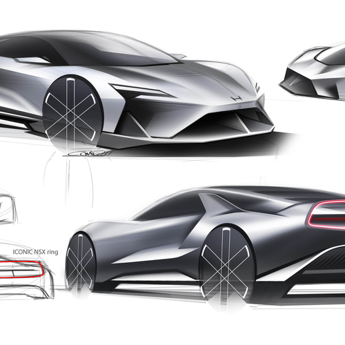 2027 Honda NSX Tribute by Italdesign Sketches