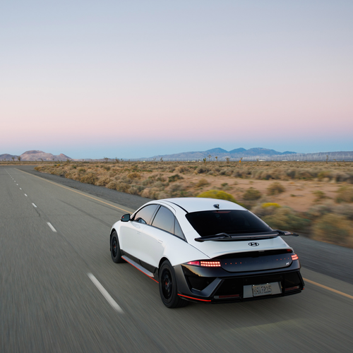 2026 Hyundai IONIQ 6 N Serenity White Pearl Rear View