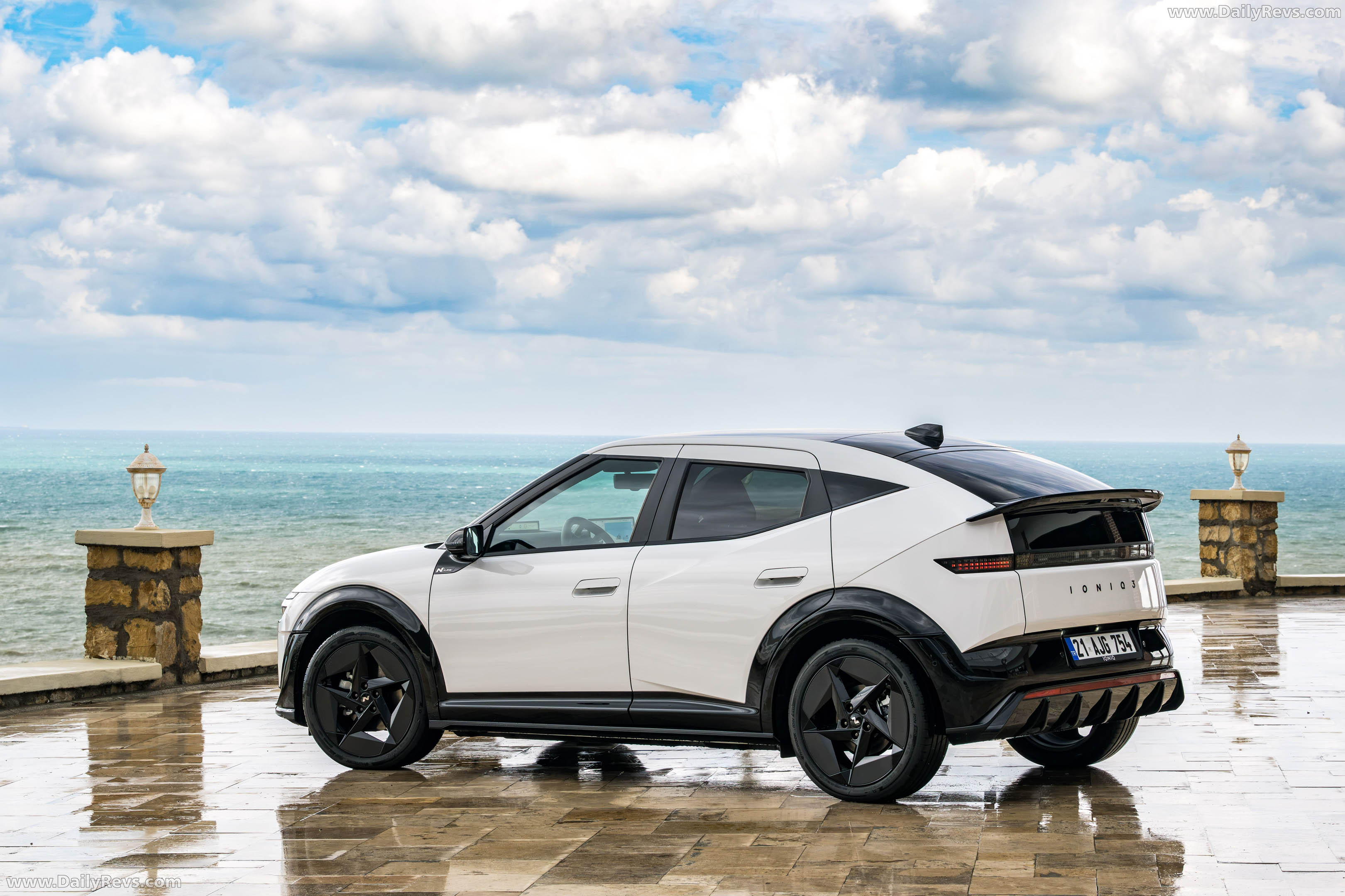 2027 Hyundai IONIQ 3 Atlas White Rear View