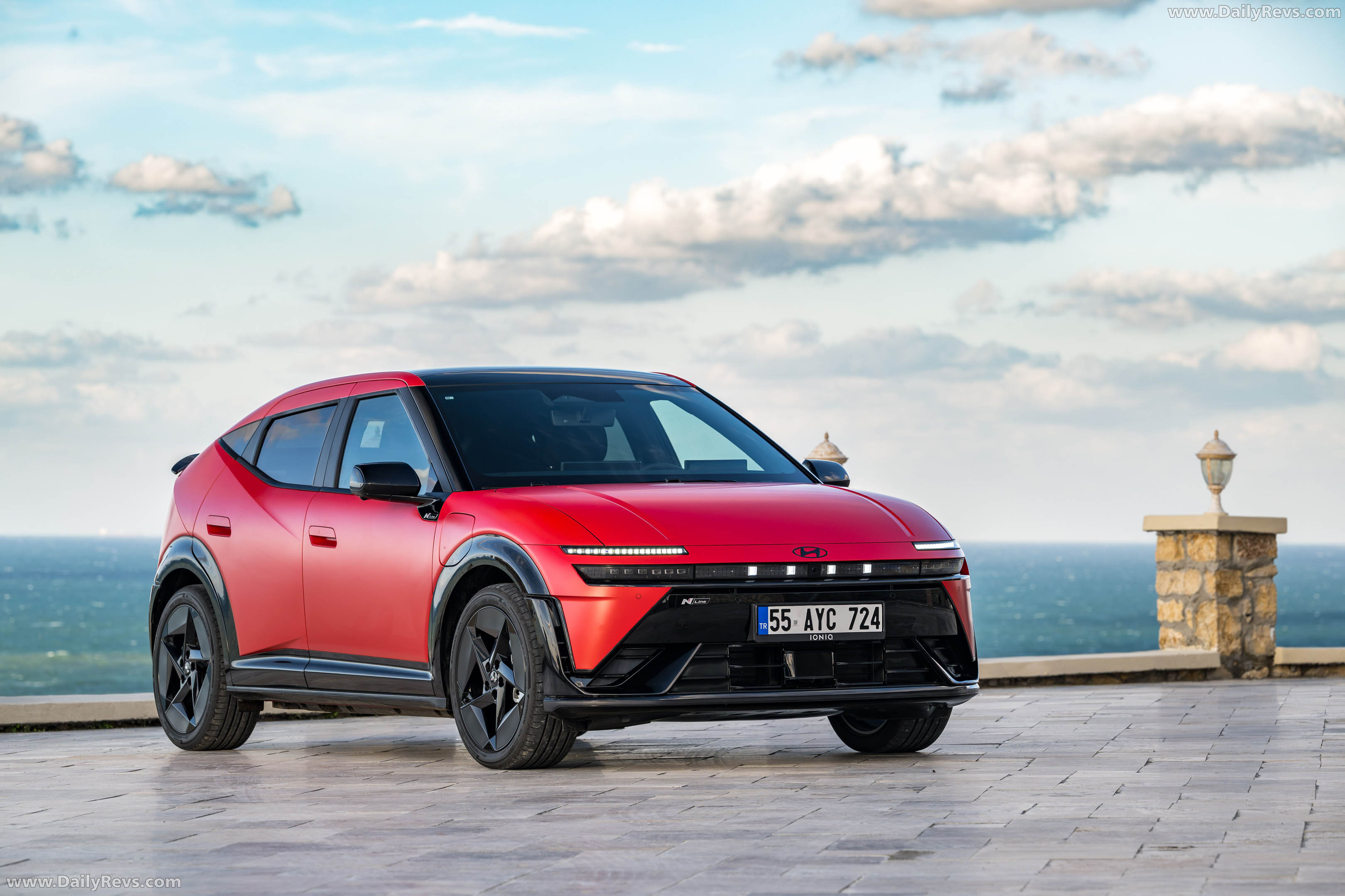 2027 Hyundai IONIQ 3 Fierce Red Matte Front View