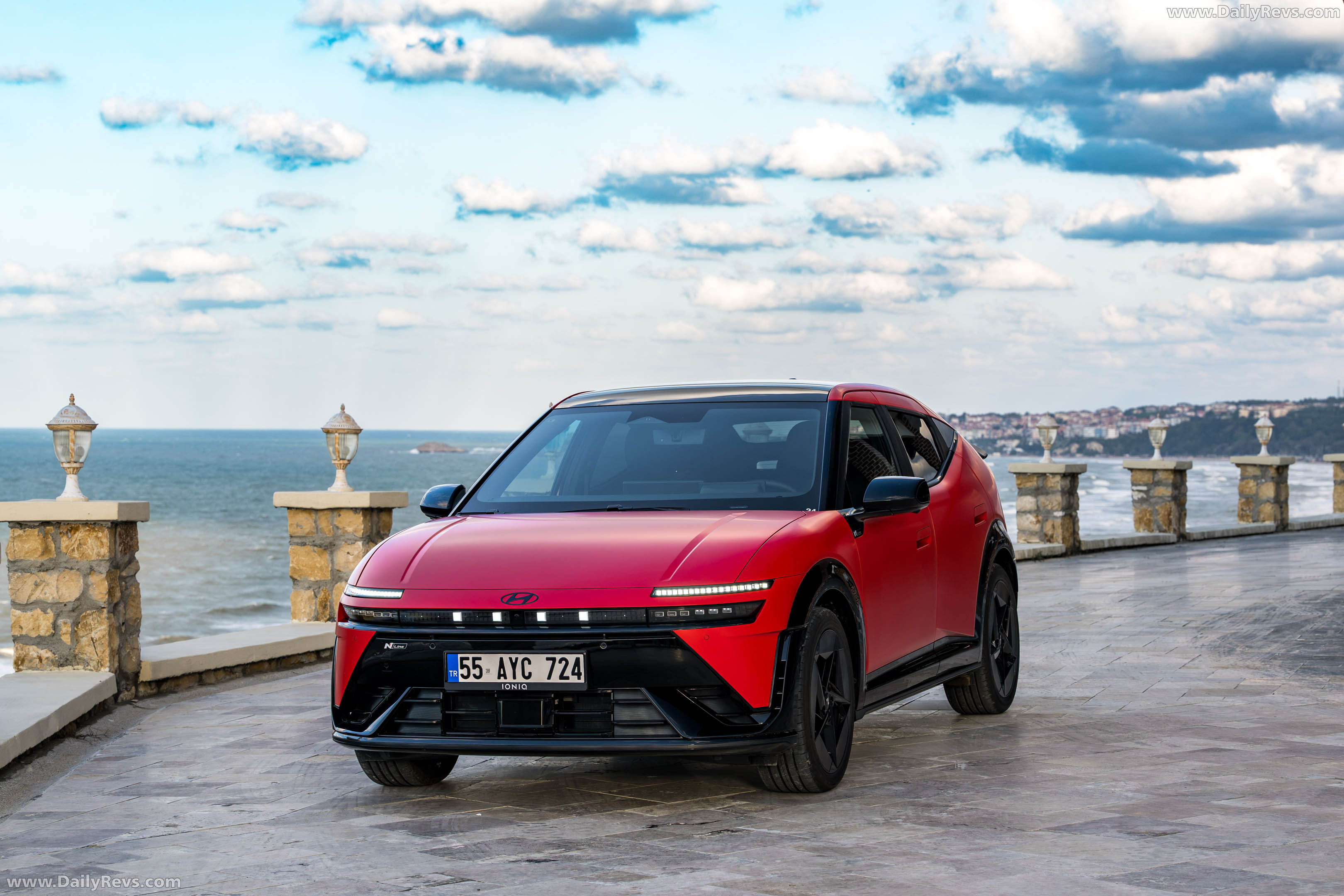 2027 Hyundai IONIQ 3 Fierce Red Matte Front View
