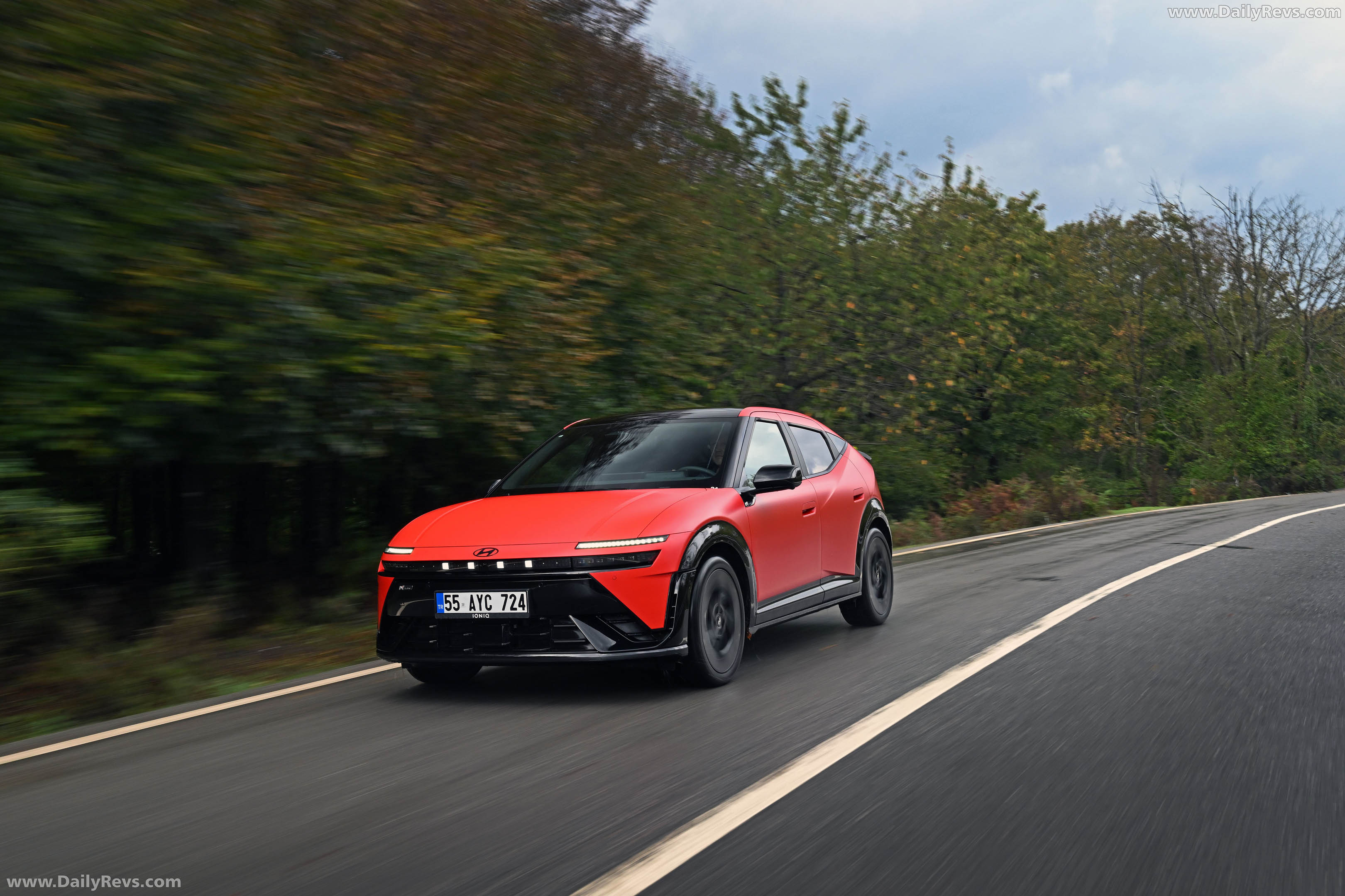 2027 Hyundai IONIQ 3 Fierce Red Matte Front View
