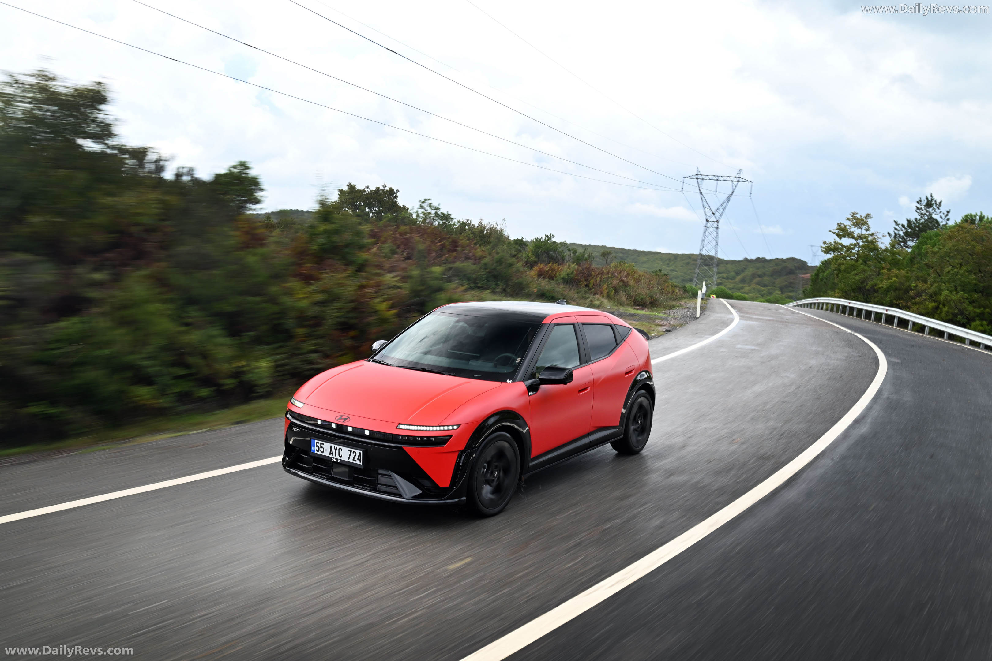 2027 Hyundai IONIQ 3 Fierce Red Matte Front View