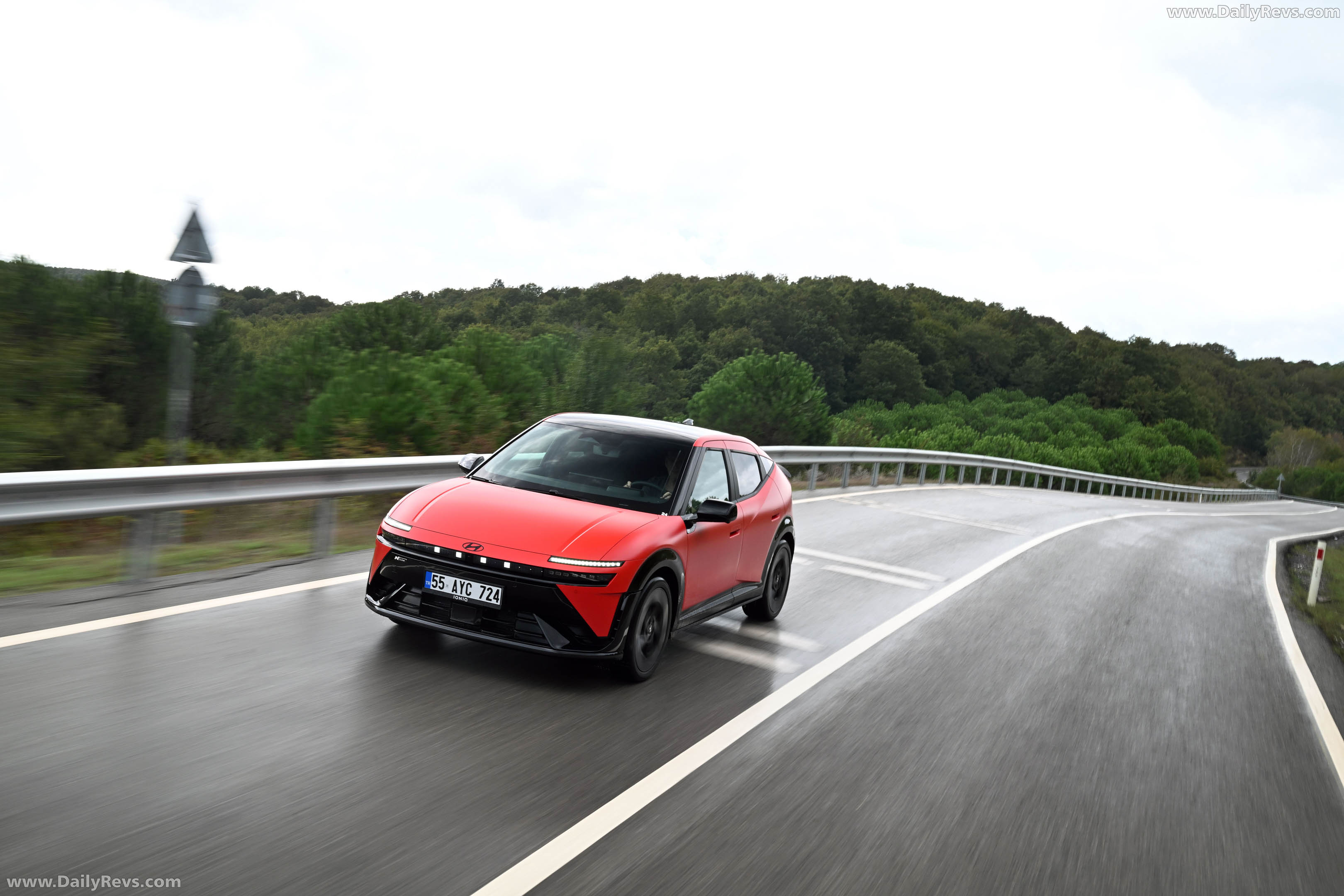 2027 Hyundai IONIQ 3 Fierce Red Matte Front View