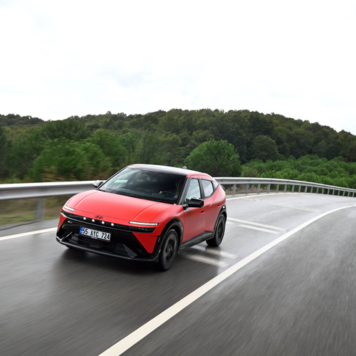 2027 Hyundai IONIQ 3 Fierce Red Matte Front View
