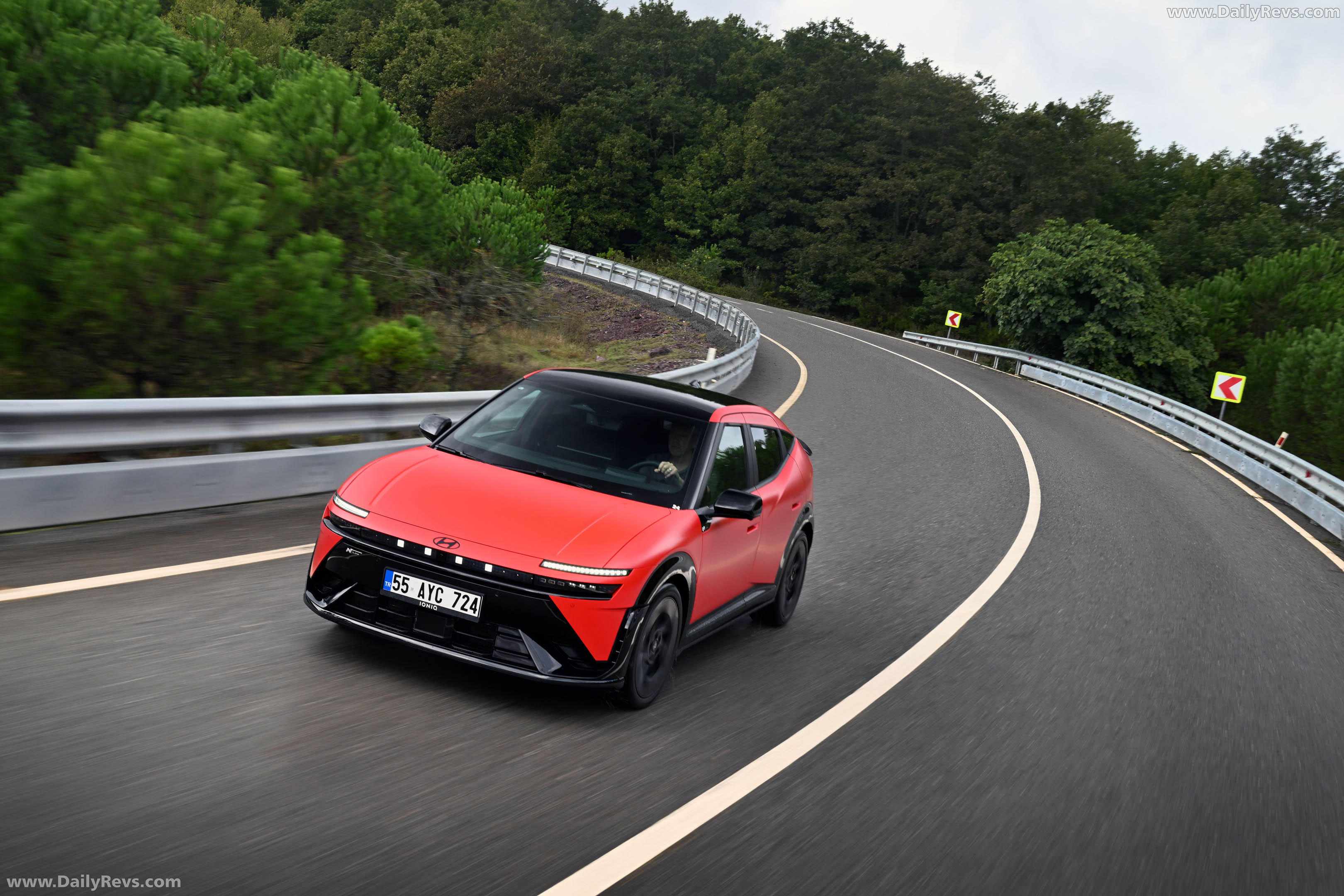 2027 Hyundai IONIQ 3 Fierce Red Matte Front View