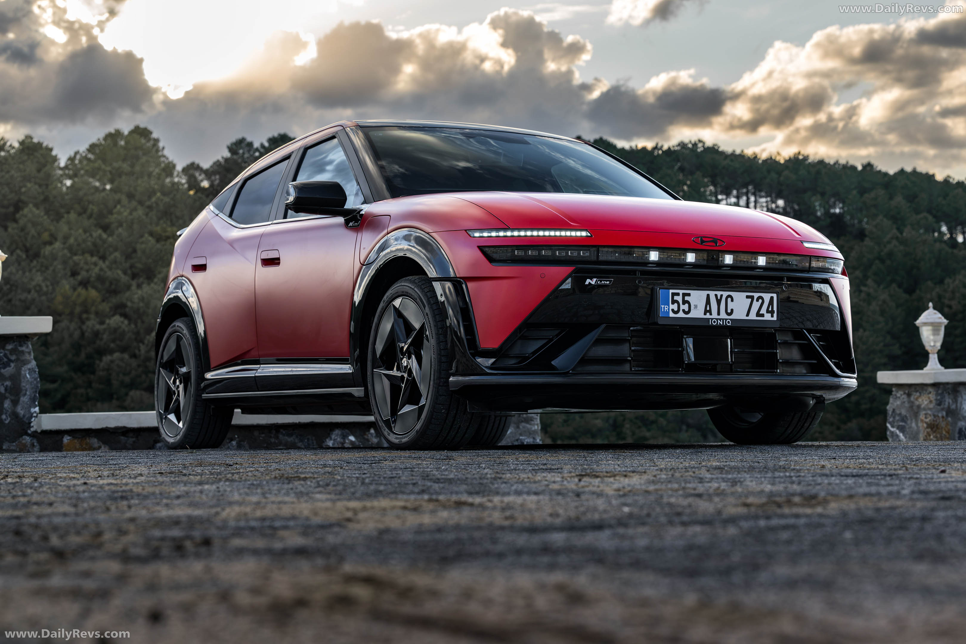 2027 Hyundai IONIQ 3 Fierce Red Matte Front View