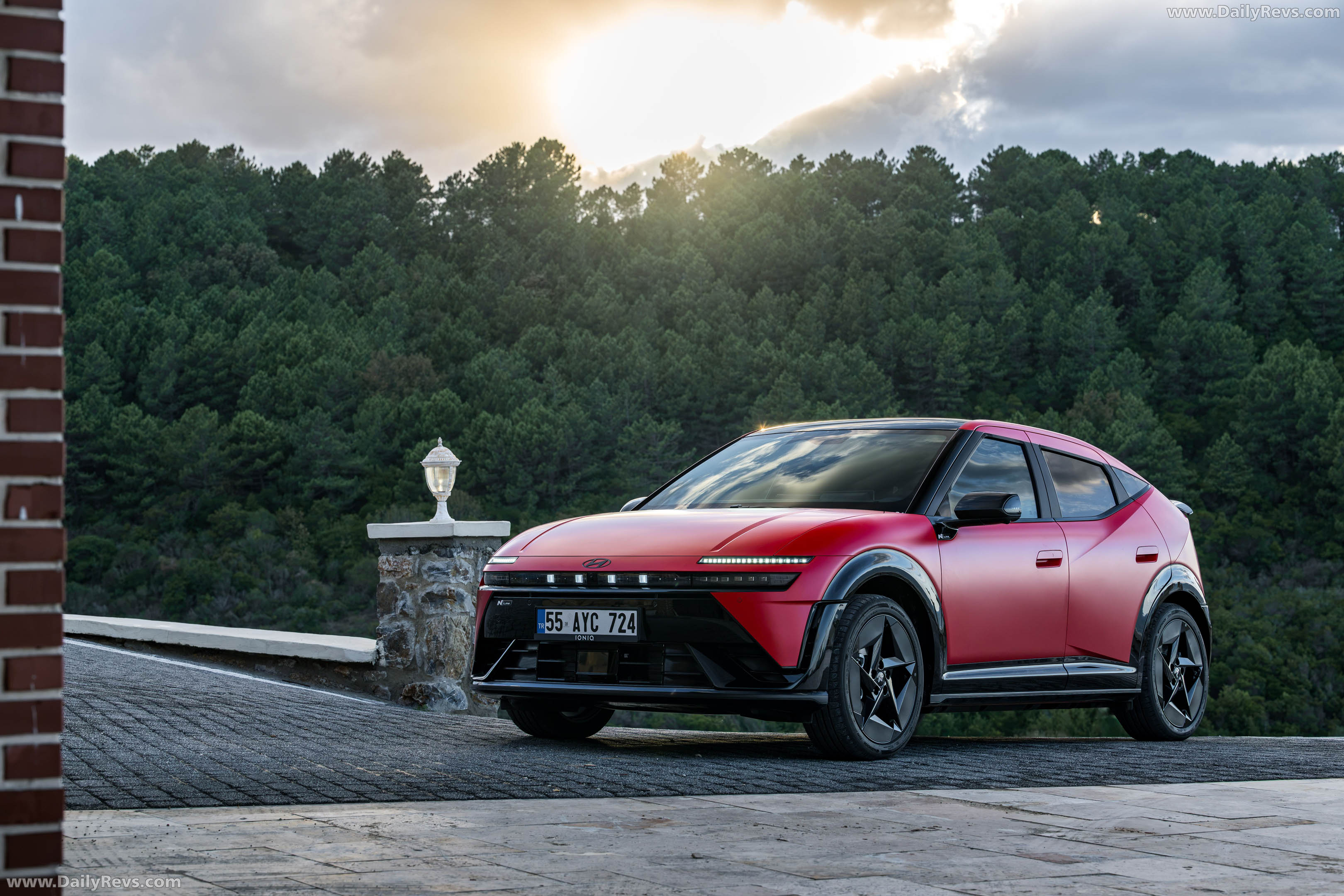 2027 Hyundai IONIQ 3 Fierce Red Matte Front View