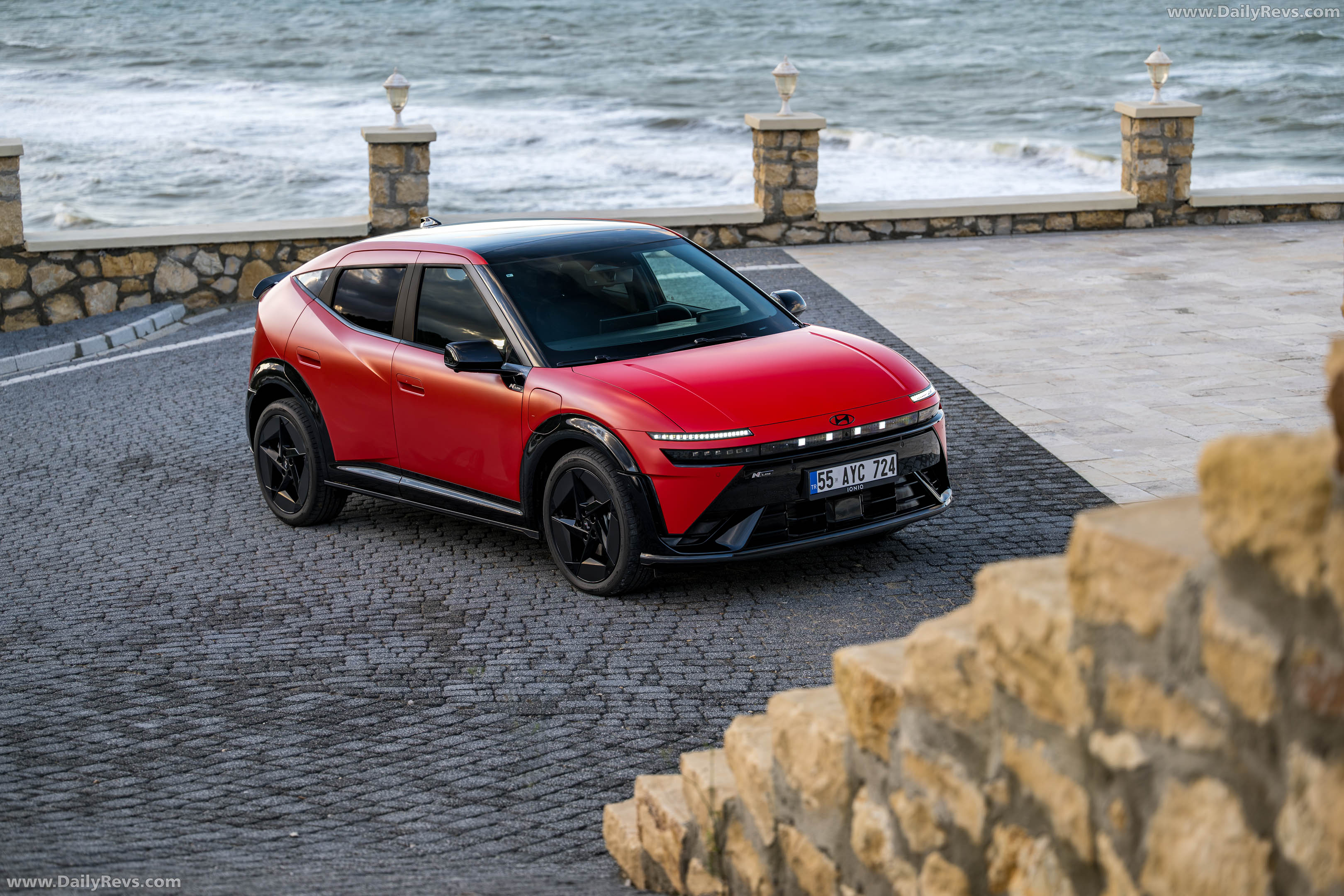 2027 Hyundai IONIQ 3 Fierce Red Matte Front View