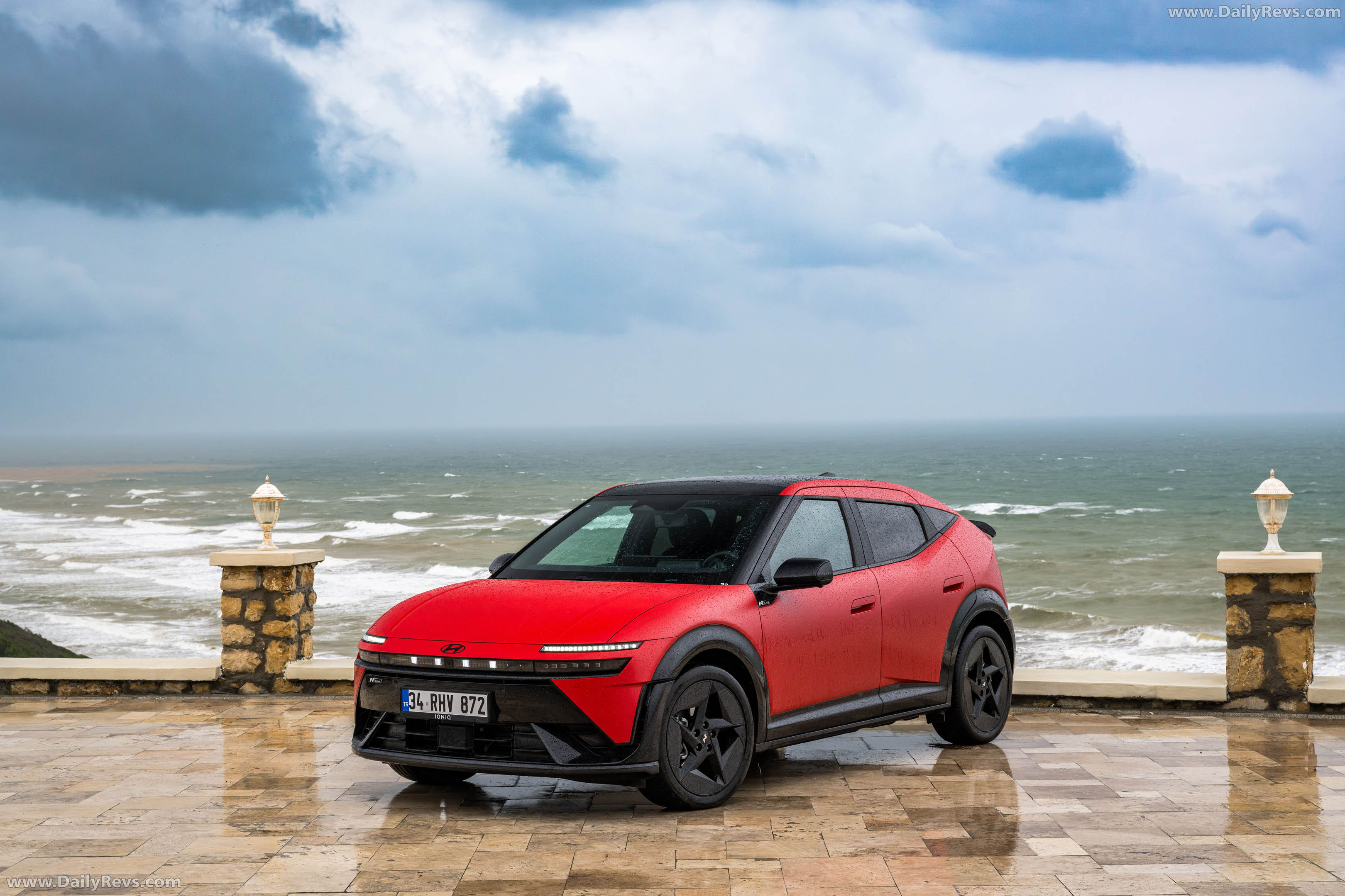 2027 Hyundai IONIQ 3 Fierce Red Matte Front View