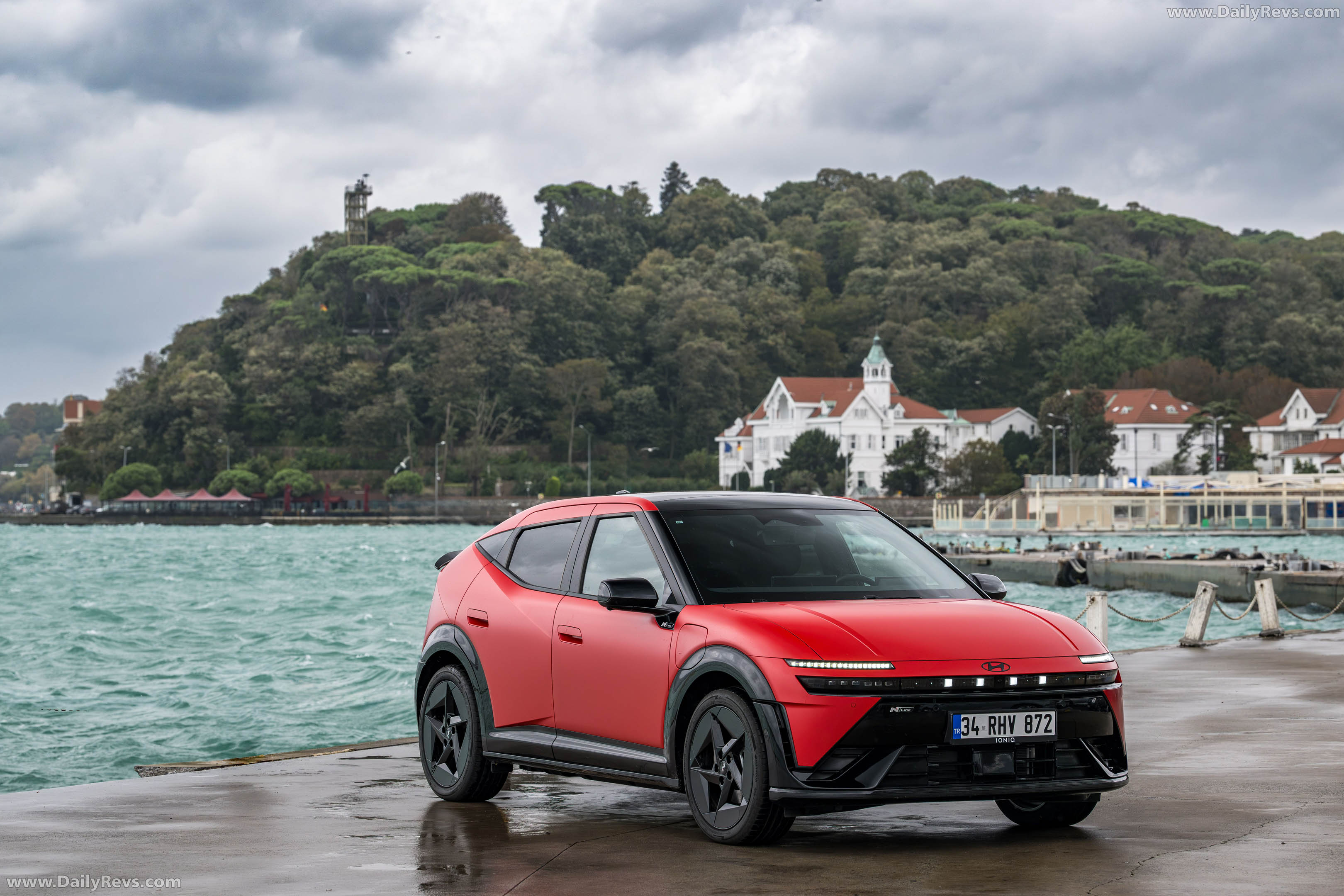 2027 Hyundai IONIQ 3 Fierce Red Matte Front View