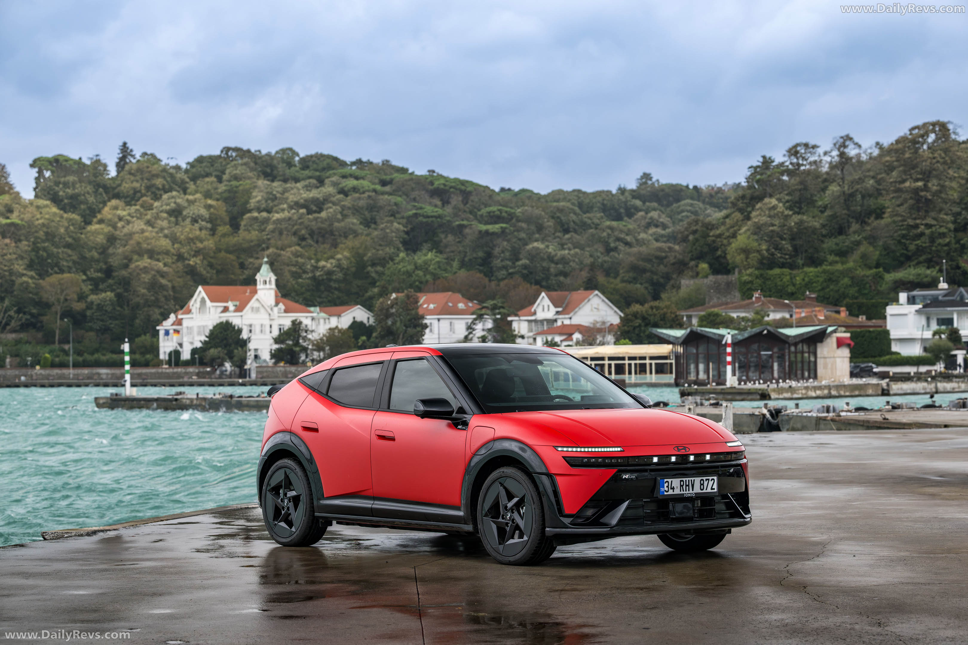 2027 Hyundai IONIQ 3 Fierce Red Matte Front View