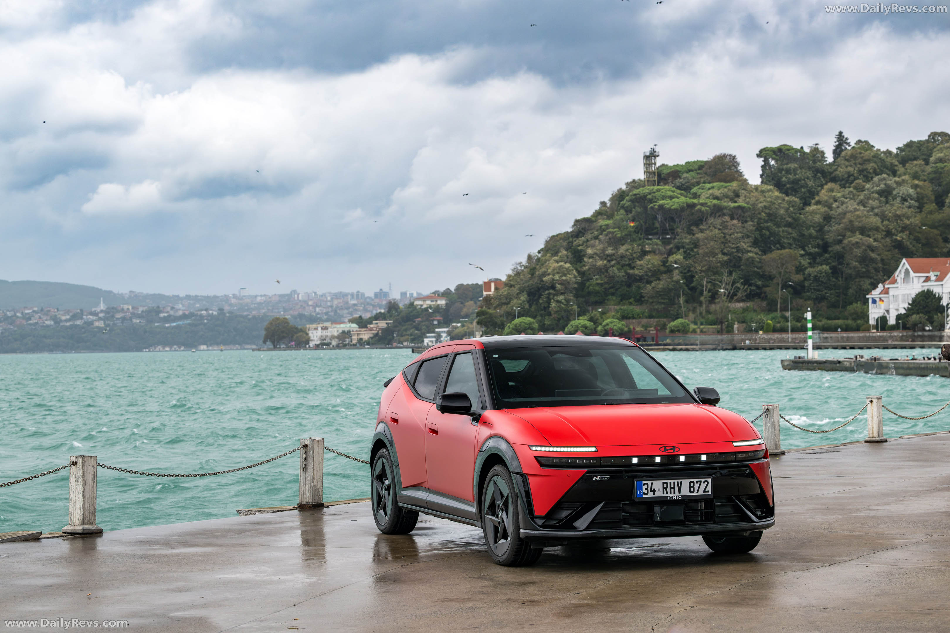 2027 Hyundai IONIQ 3 Fierce Red Matte Front View