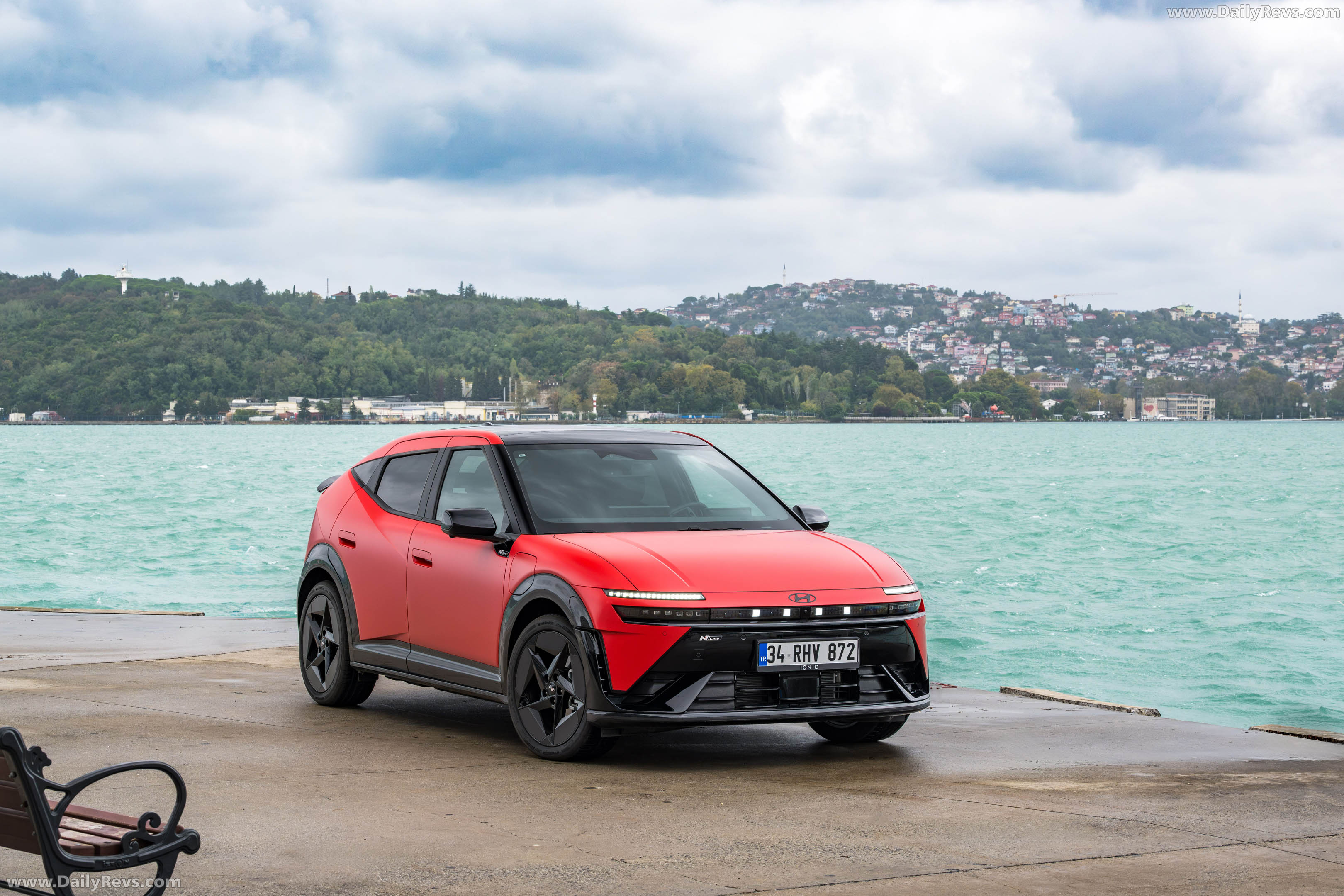 2027 Hyundai IONIQ 3 Fierce Red Matte Front View