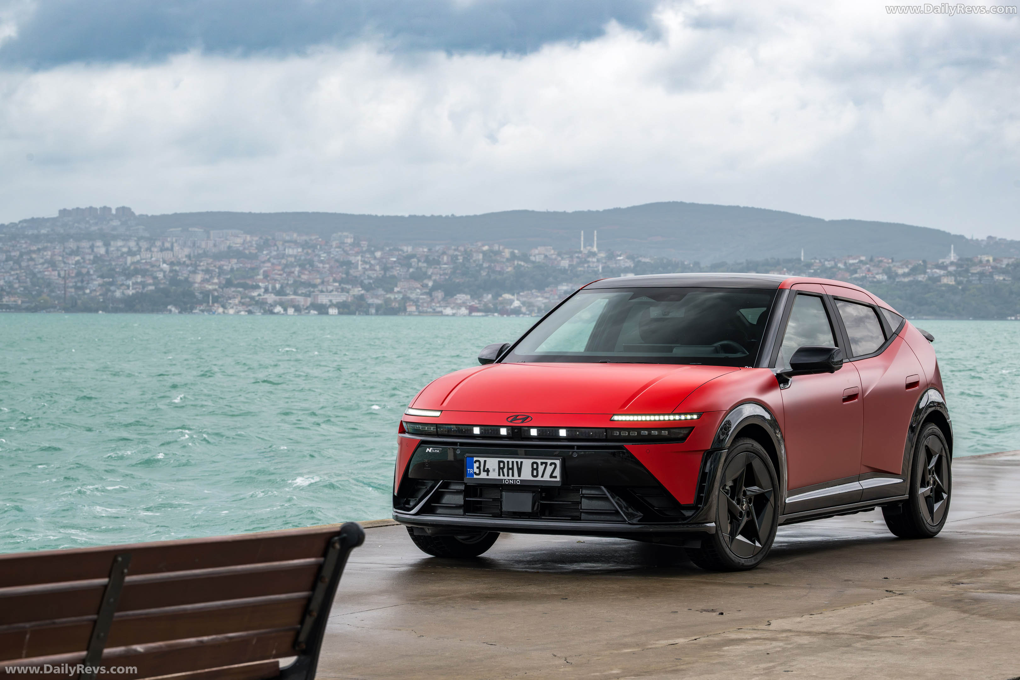 2027 Hyundai IONIQ 3 Fierce Red Matte Front View