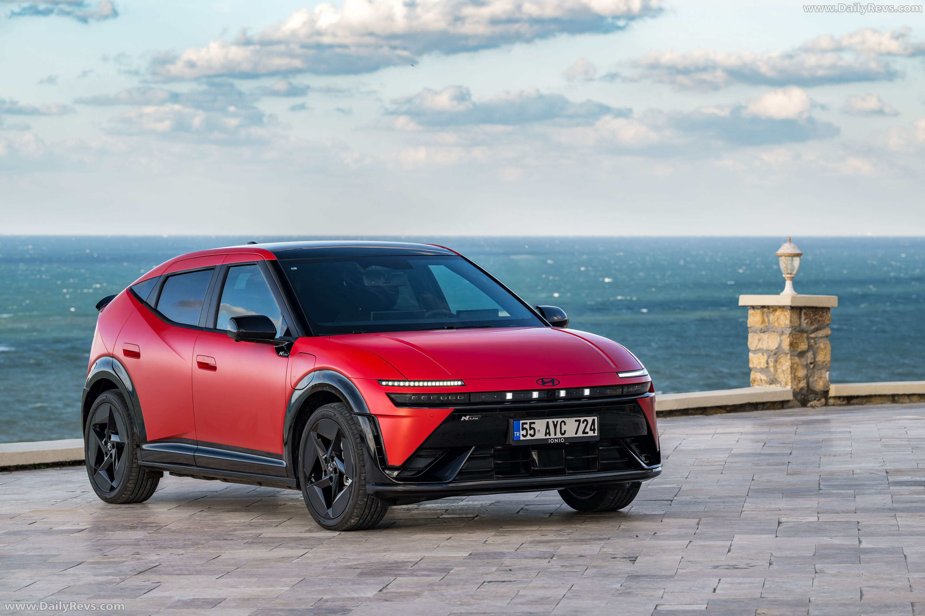 2027 Hyundai IONIQ 3 Fierce Red Matte Front View