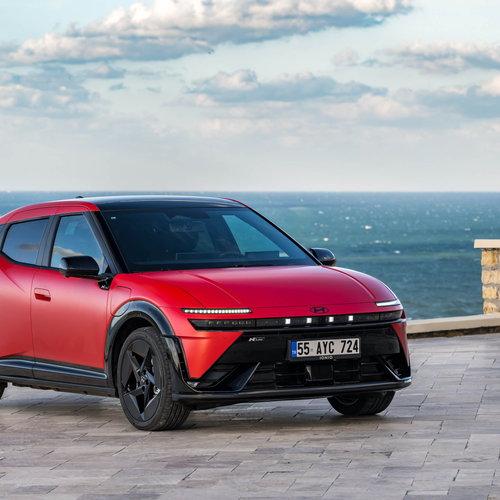 2027 Hyundai IONIQ 3 Fierce Red Matte Front View