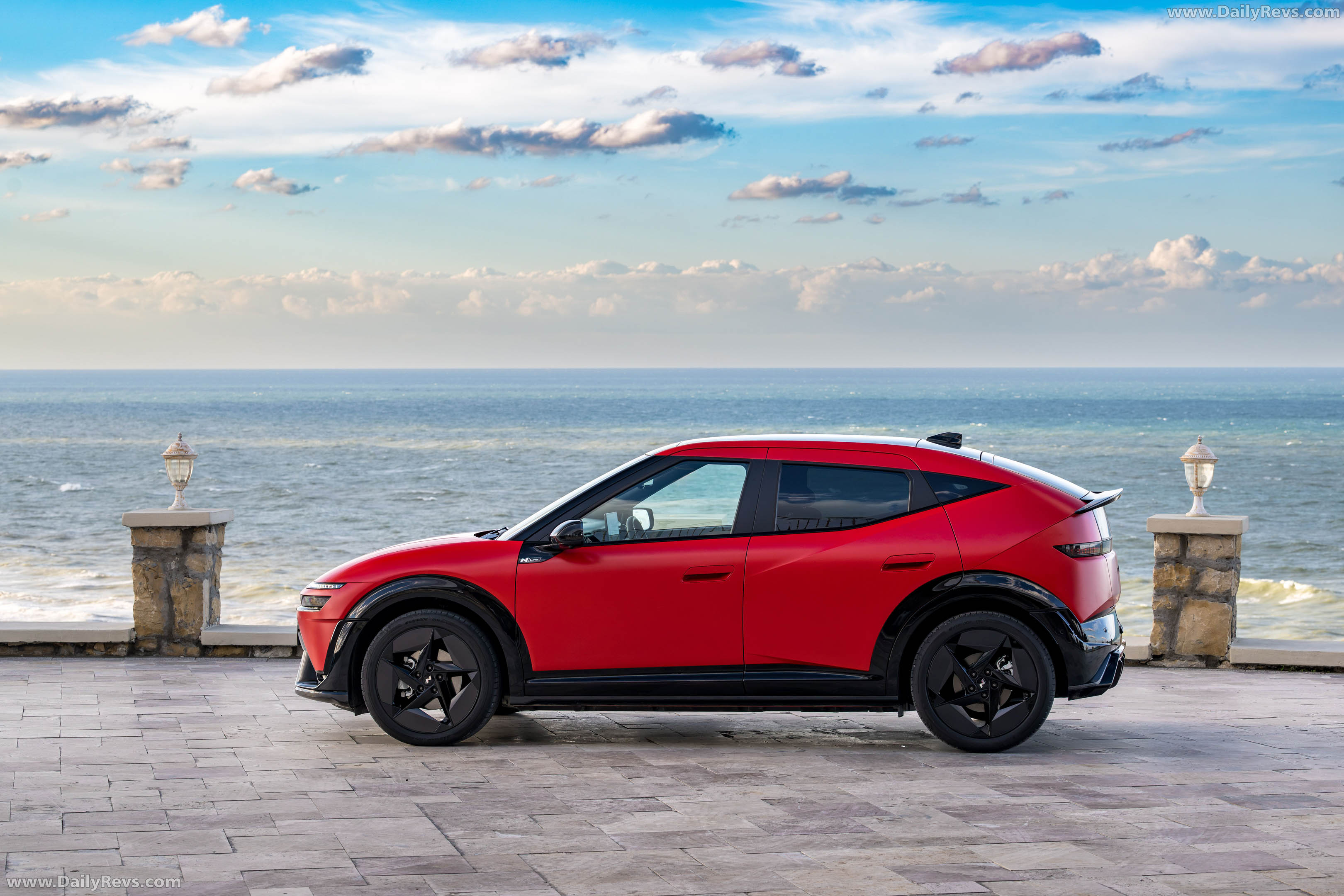 2027 Hyundai IONIQ 3 Fierce Red Matte Side View