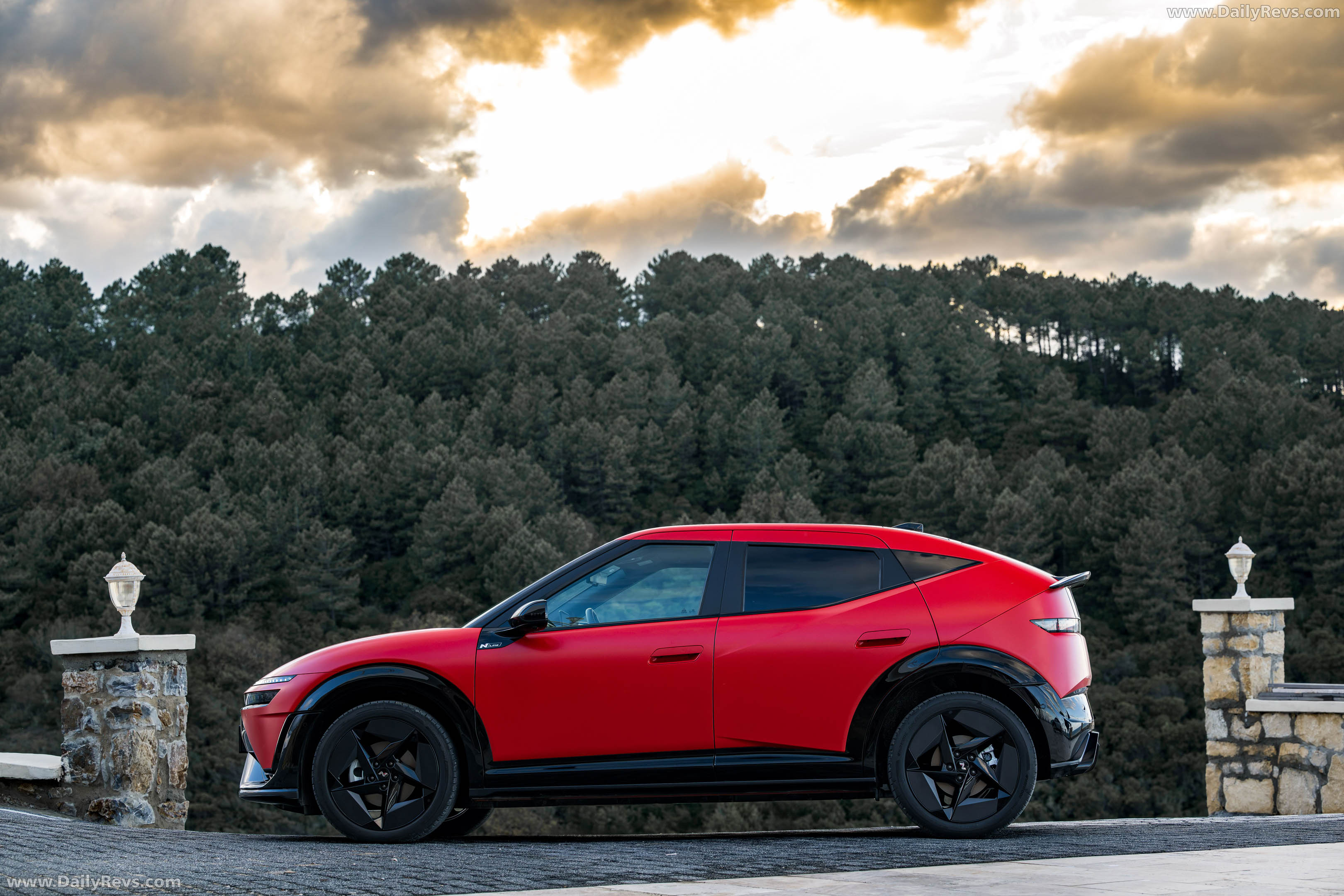 2027 Hyundai IONIQ 3 Fierce Red Matte Side View