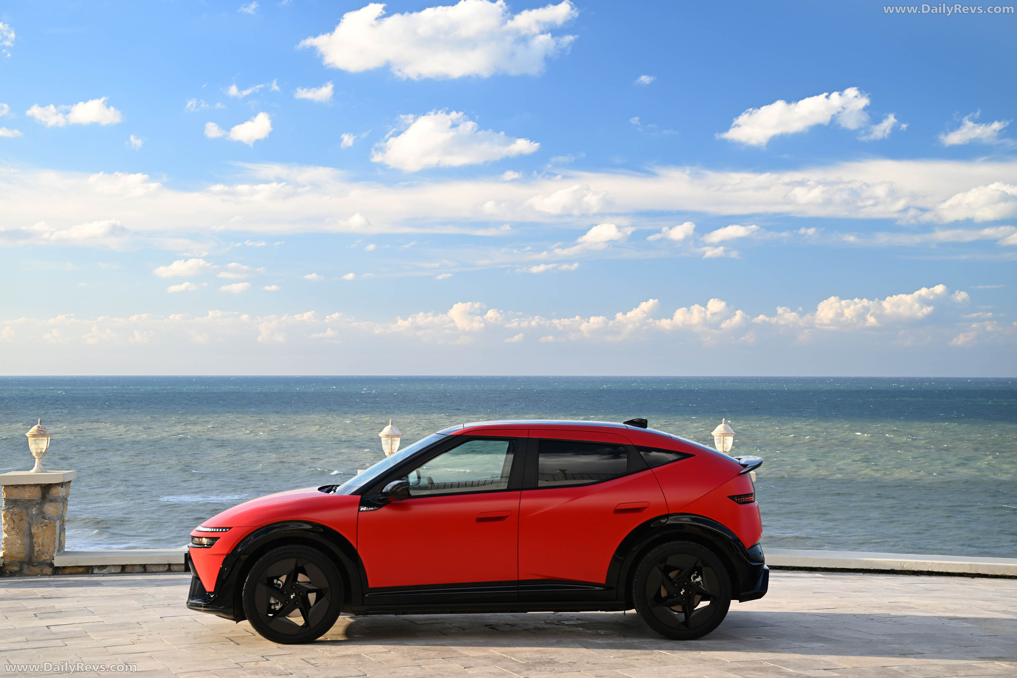 2027 Hyundai IONIQ 3 Fierce Red Matte Side View