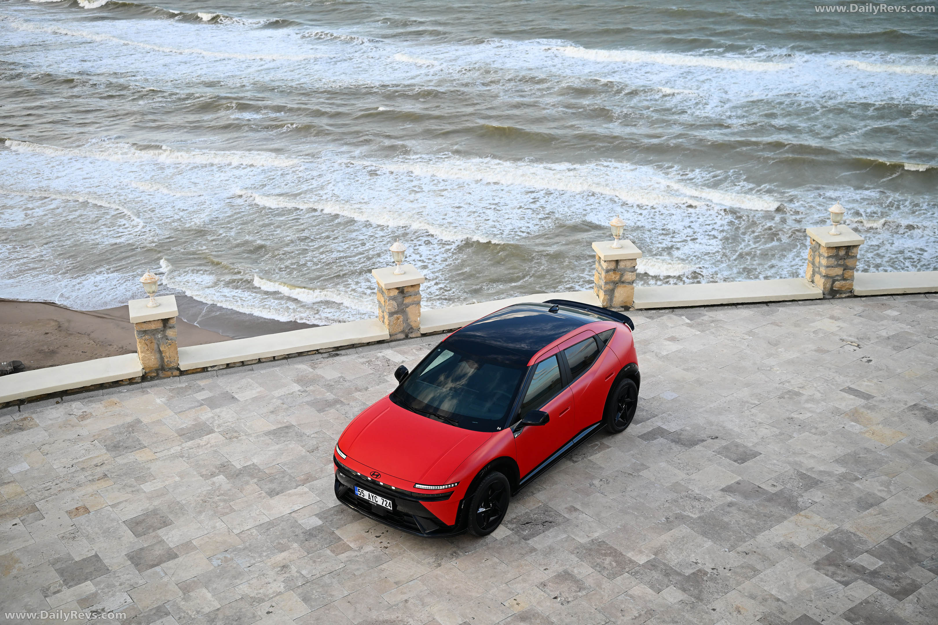 2027 Hyundai IONIQ 3 Fierce Red Matte Top View