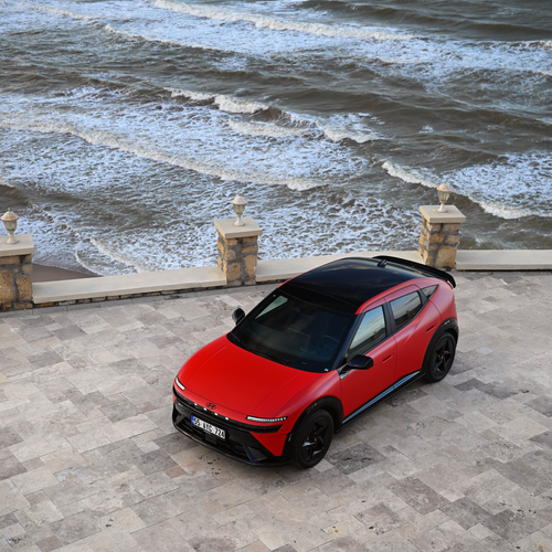 2027 Hyundai IONIQ 3 Fierce Red Matte Top View