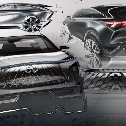 2025 Infiniti QX65 Monograph Concept Sketches