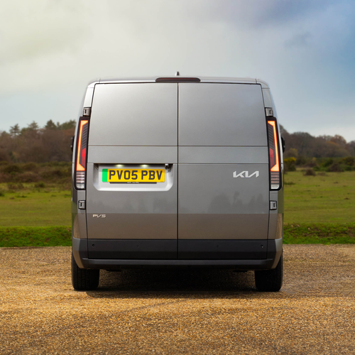 2026 Kia PV5 Cargo Steel Grey Rear View