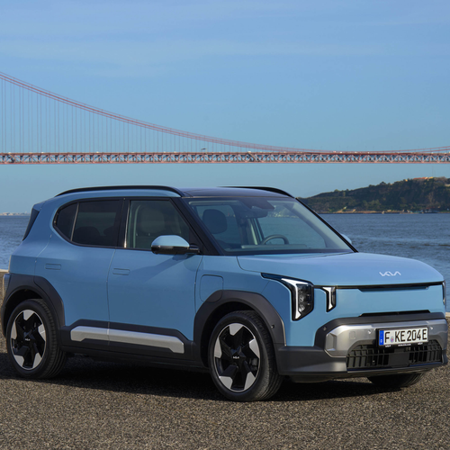 2027 Kia EV2 Frost Blue Front View