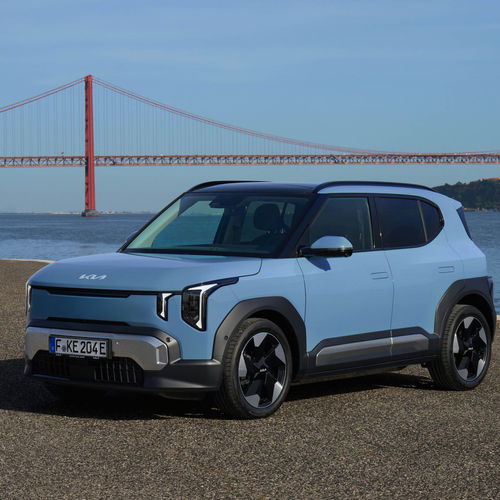 2027 Kia EV2 Frost Blue Front View