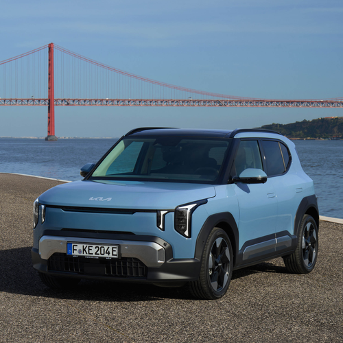 2027 Kia EV2 Frost Blue Front View